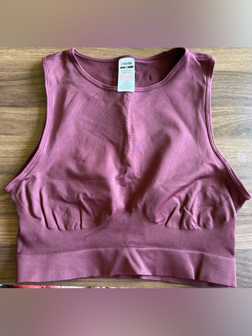 Gymshark Mauve High-Neck Seamless Crop Tank